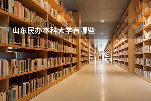 山东民办本科大学有哪些