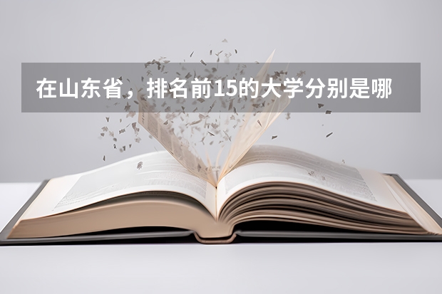 在山东省，排名前15的大学分别是哪些？