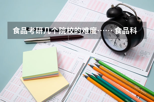 食品考研几个院校的难度…… 食品科学与工程专业考研哪所学校好一些