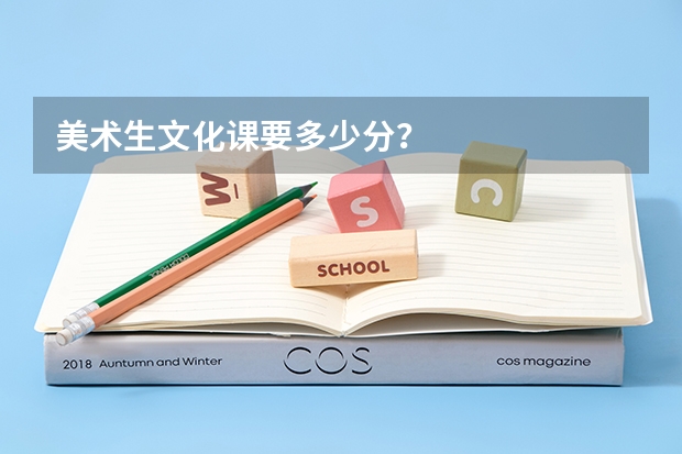 美术生文化课要多少分？