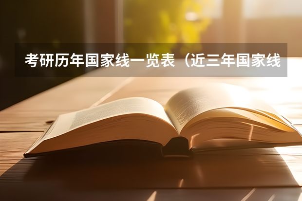 考研历年国家线一览表（近三年国家线考研分数线）