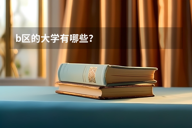 b区的大学有哪些？