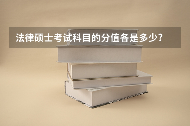 法律硕士考试科目的分值各是多少?