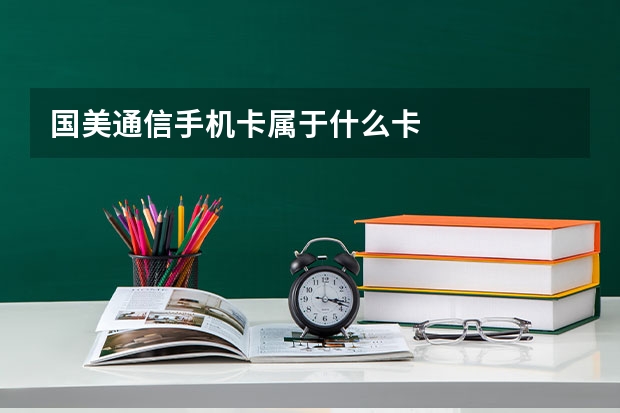 国美通信手机卡属于什么卡
