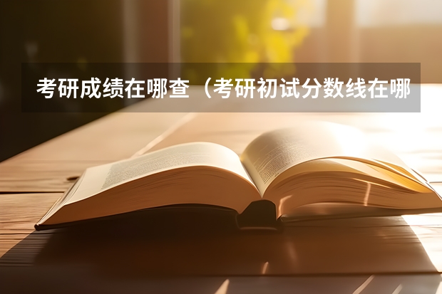 考研成绩在哪查（考研初试分数线在哪查看）