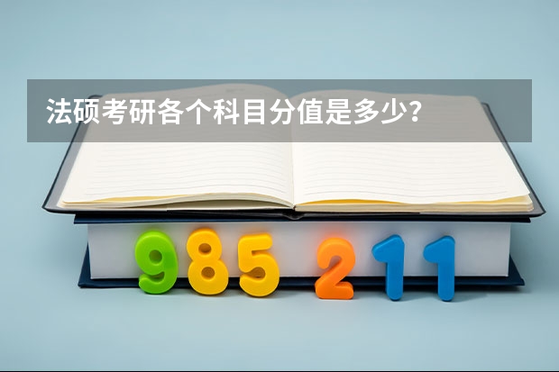 法硕考研各个科目分值是多少？