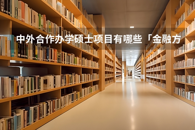 中外合作办学硕士项目有哪些「金融方向」