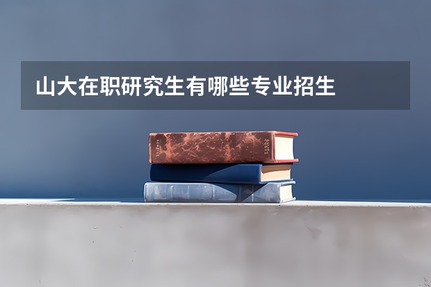 山大在职研究生有哪些专业招生