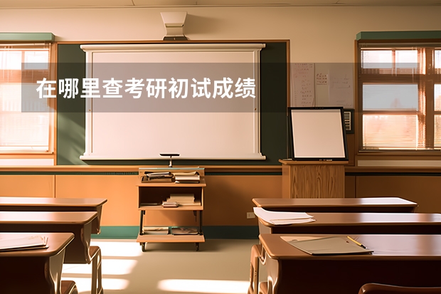在哪里查考研初试成绩