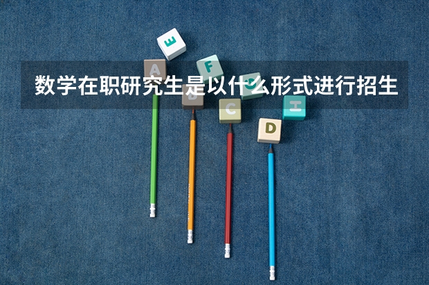 数学在职研究生是以什么形式进行招生的？