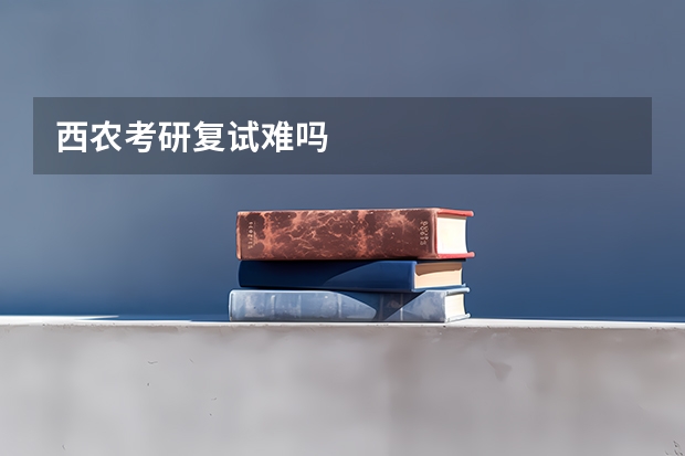 西农考研复试难吗