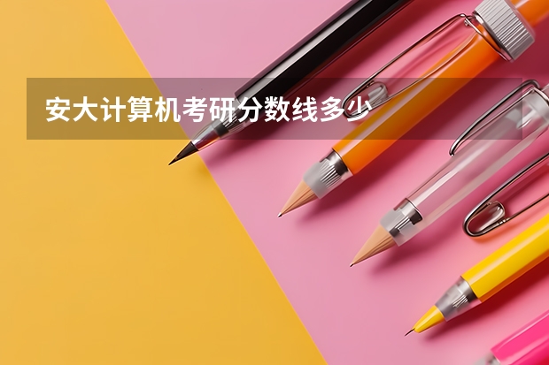 安大计算机考研分数线多少