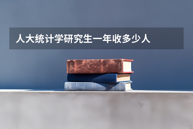 人大统计学研究生一年收多少人