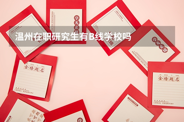 温州在职研究生有B线学校吗