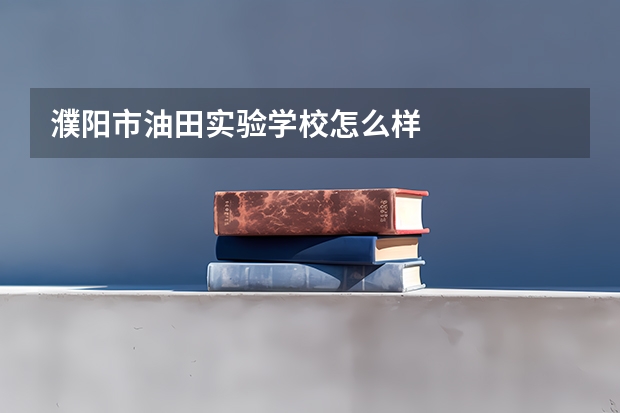 濮阳市油田实验学校怎么样