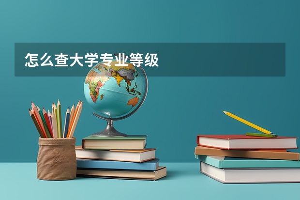怎么查大学专业等级